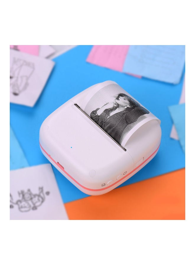 Wireless Mini Photo Printer White/Pink - Image 5