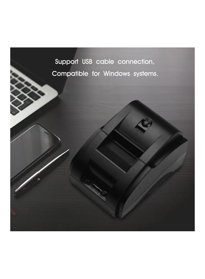 Generic Desktop Thermal Receipt Printer Black  - Image 3