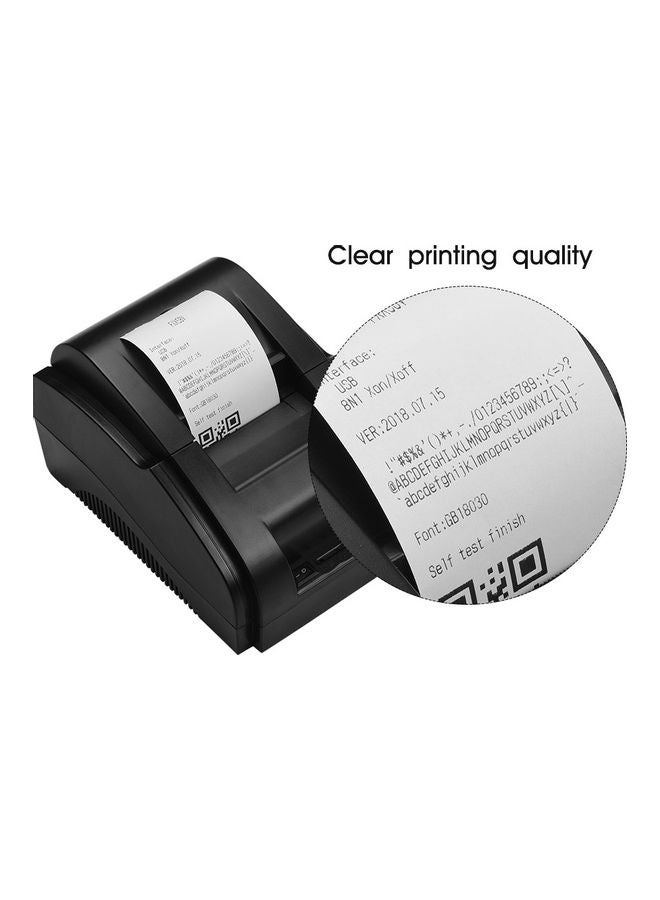 Generic Desktop Thermal Receipt Printer Black  - Image 4