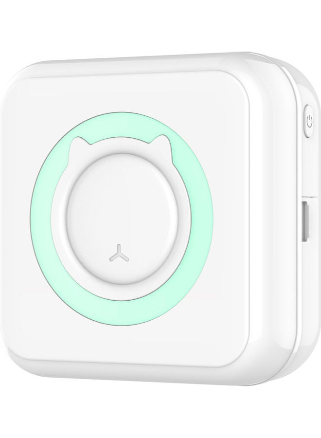 Wireless Mini Printer White/Green - Image 1