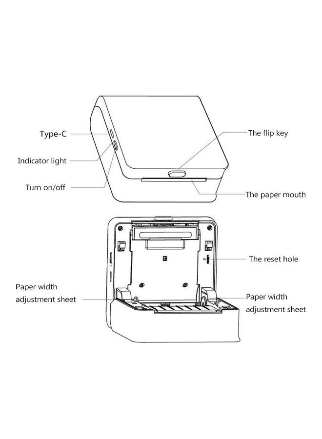 Wireless Mini Label Printer White - Image 5