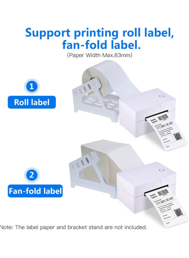 Desktop Thermal Label Printer White  - Image 5