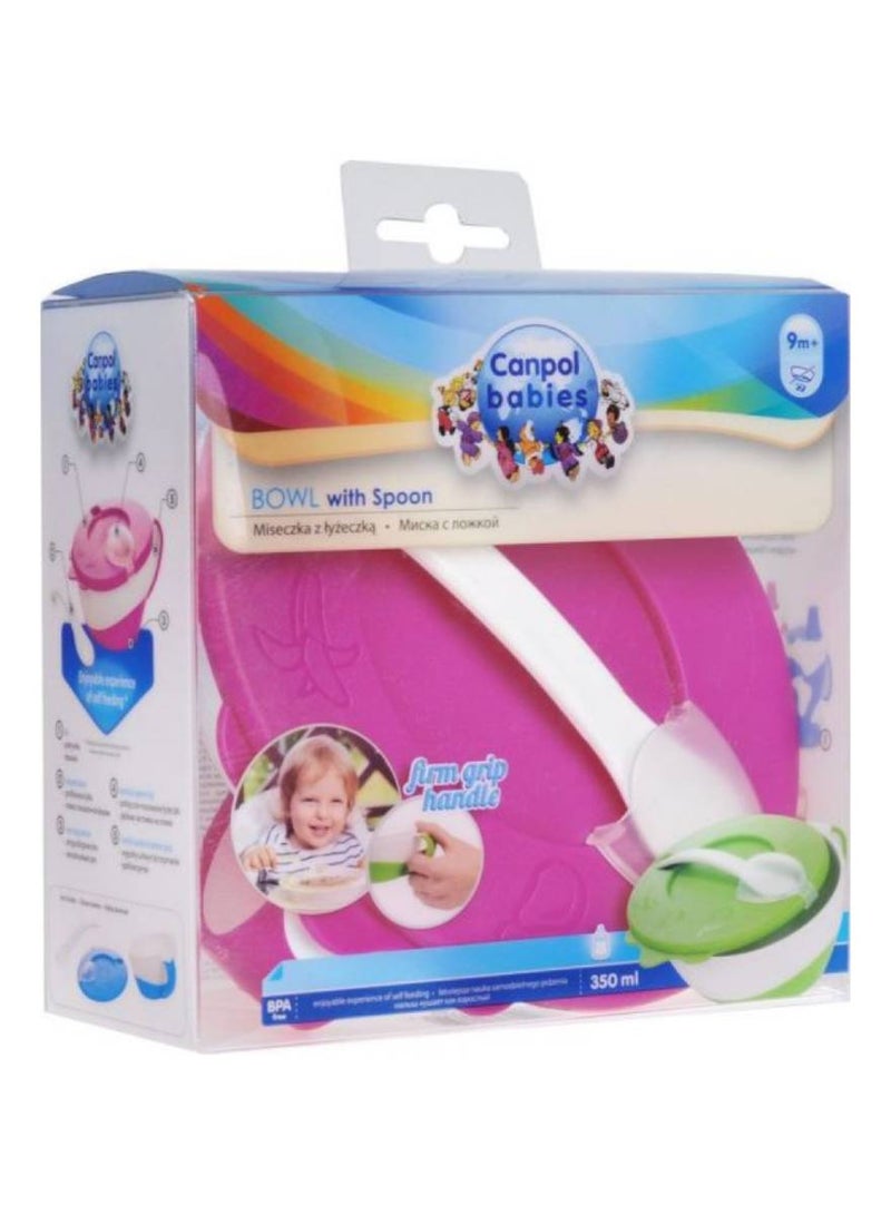 Canpol babies Feeding Bow With Lid And Spoon 350ml  - Image 2