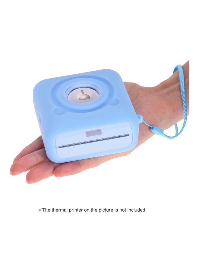A6 Thermal Printer Silicone Case with Strap Blue - Image 3