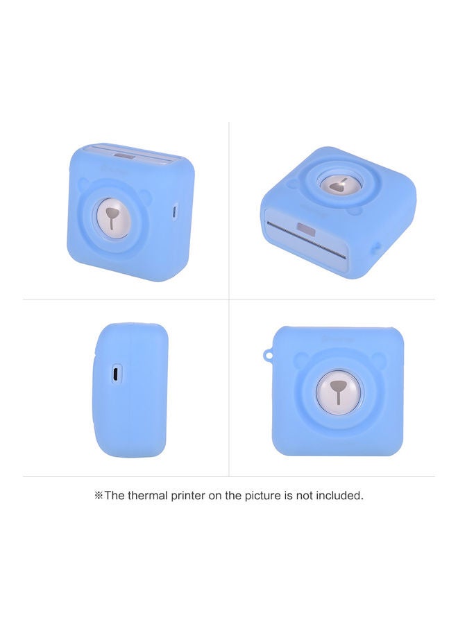 A6 Thermal Printer Silicone Case with Strap Blue - Image 4