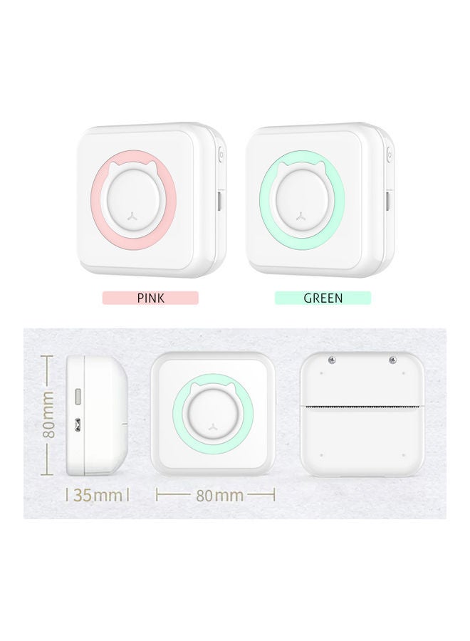 Wireless Mini Printer White/Pink - Image 5