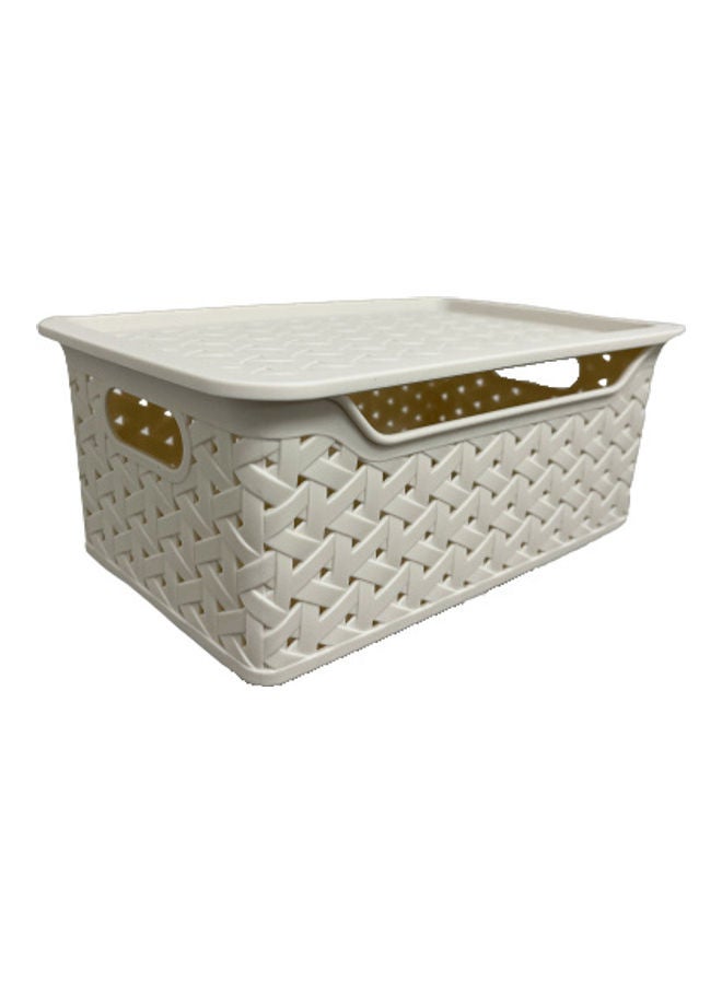 fashionhome Multi Functional Plastic Storage Box Beige - Image 1