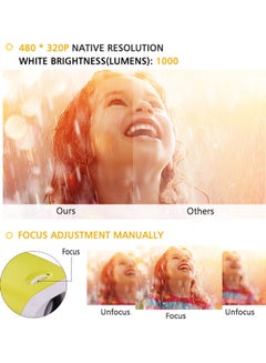 Generic Mini LED Video Projector with Remote Control Yellow  - Image 4
