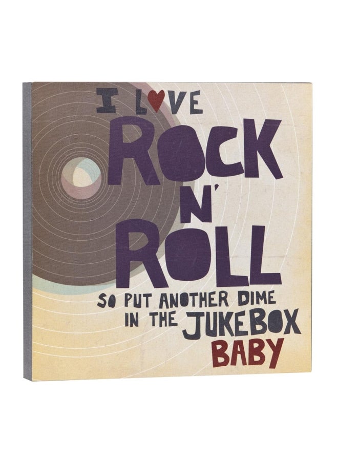 I Love Rock Roll Wall Art Multicolour - v1620298291/N47141841A_1