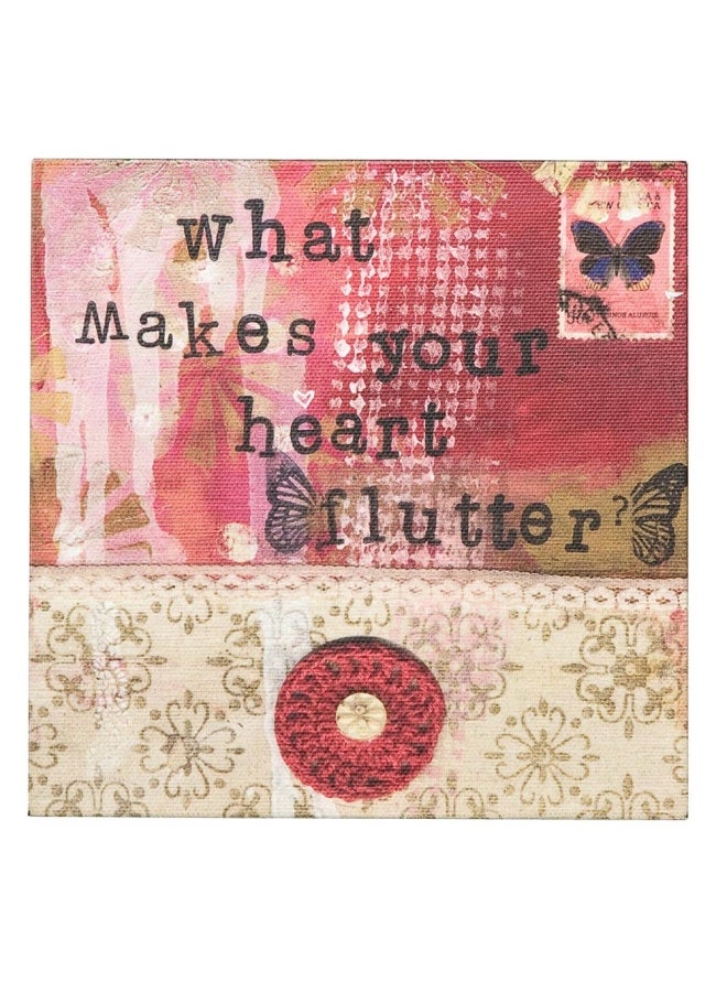 ديمداكو لوحة فنية تحمل عبارة "Makes your heart flutter" متعدد الألوان