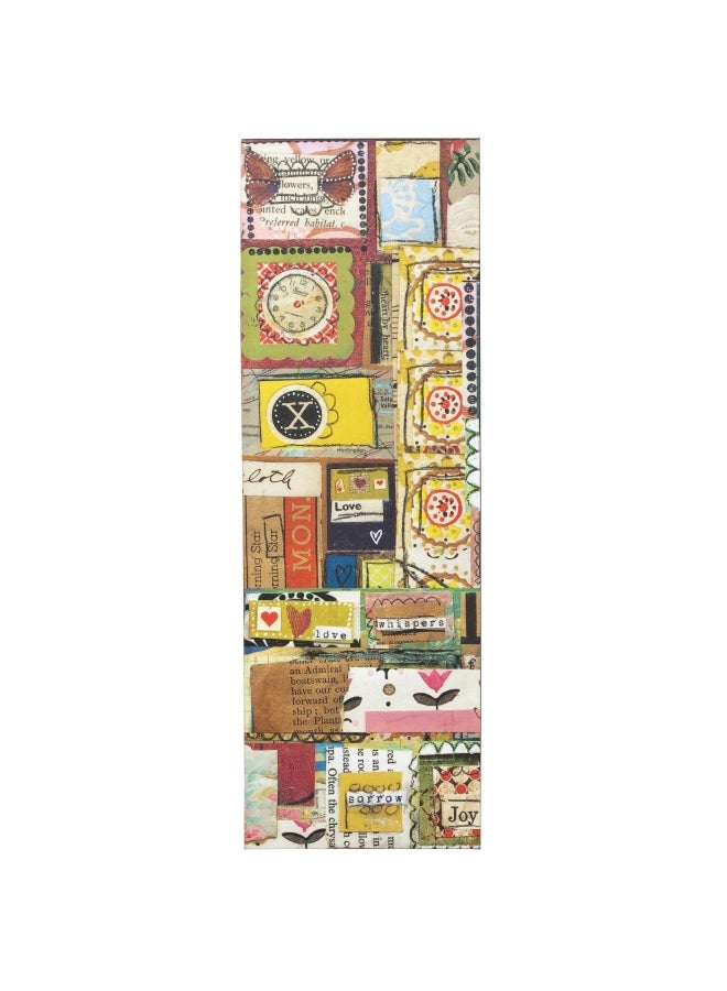 ديمداكو لوحة فنية جدارية بتصميم رقع وعبارة" متعدد الألوان