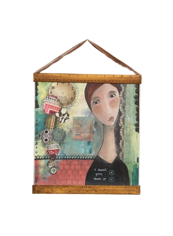 ديمداكو لوحة جدارية بتصميم قلب متعدد الألوان