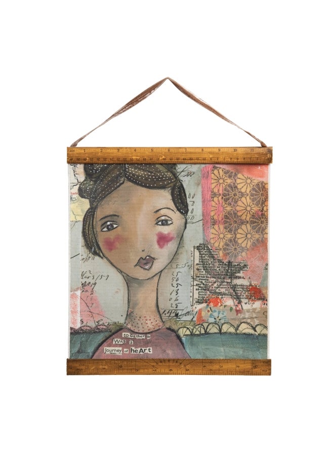 ديمداكو لوحة جدارية بتصميم قلب أو رحلة متعدد الألوان