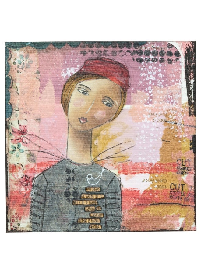 ديمداكو لوحة جدارية بتصميم أي شيء ممكن متعدد الألوان