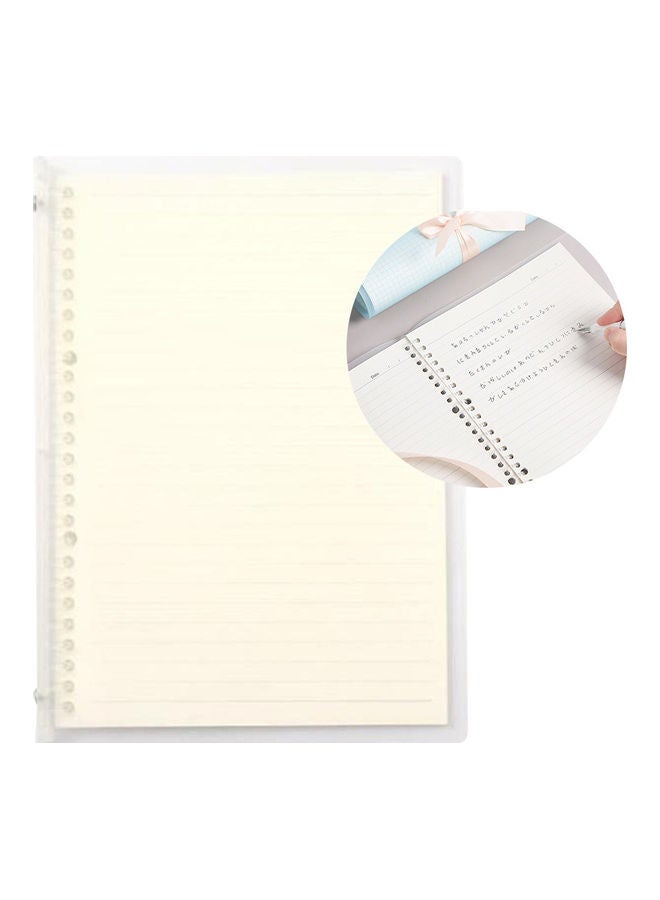 Generic 30 Sheets Refillable Notebook Leaf Binder White  - Image 1