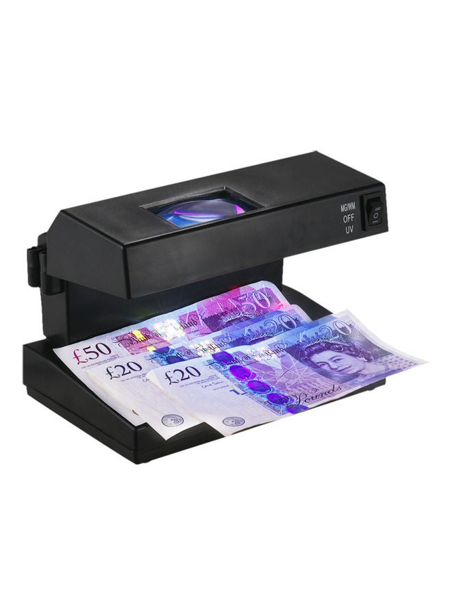 Portable Desktop Counterfeit Bill Detector Machine Black - Image 1