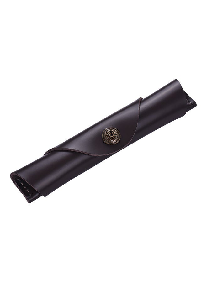 Generic Handmade Protector Leather Pen Case Black  - Image 1