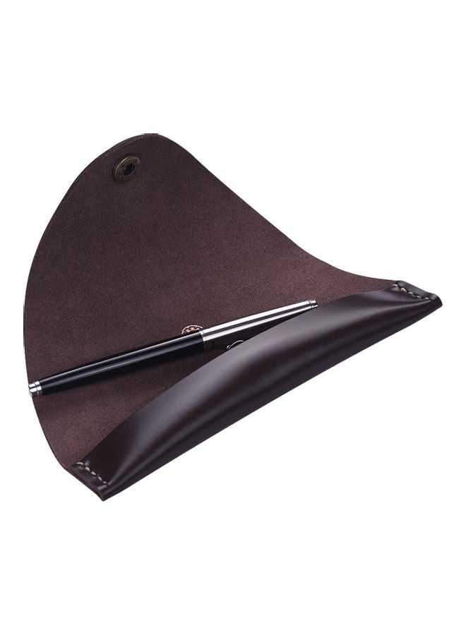 Generic Handmade Protector Leather Pen Case Black  - Image 3