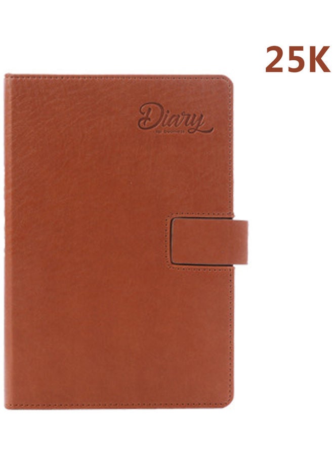 Generic 25K Self-Filling Plan Daily/Monthly Plan Notebook- 128 Sheets Brown  - Image 1