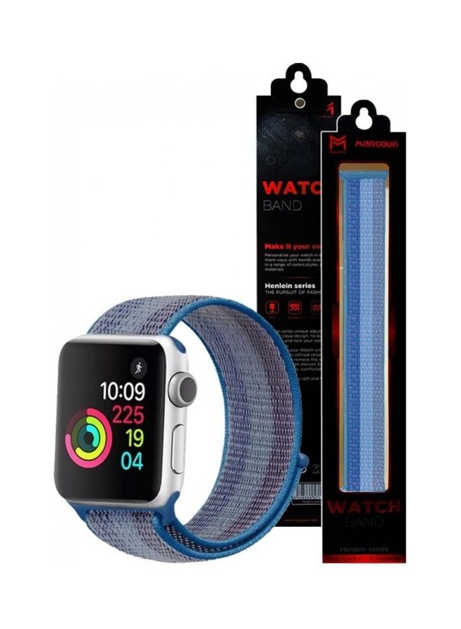 MARGOUN Replacement Nylon Woven Loop Band for Apple Watch SE/6/5/4/3/2/1 38/40mm Multicolour - Image 1
