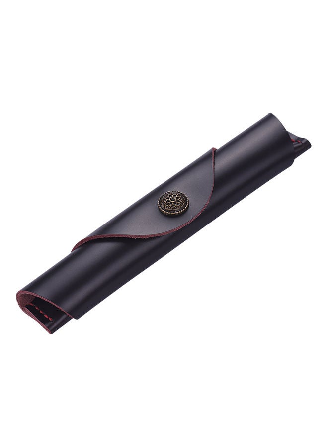 Generic Handmade Protector Leather Pen Case Black  - Image 1