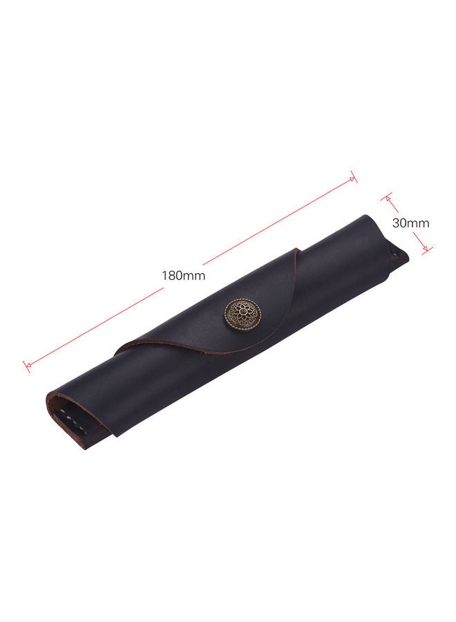 Generic Handmade Protector Leather Pen Case Blue/Brown  - Image 3