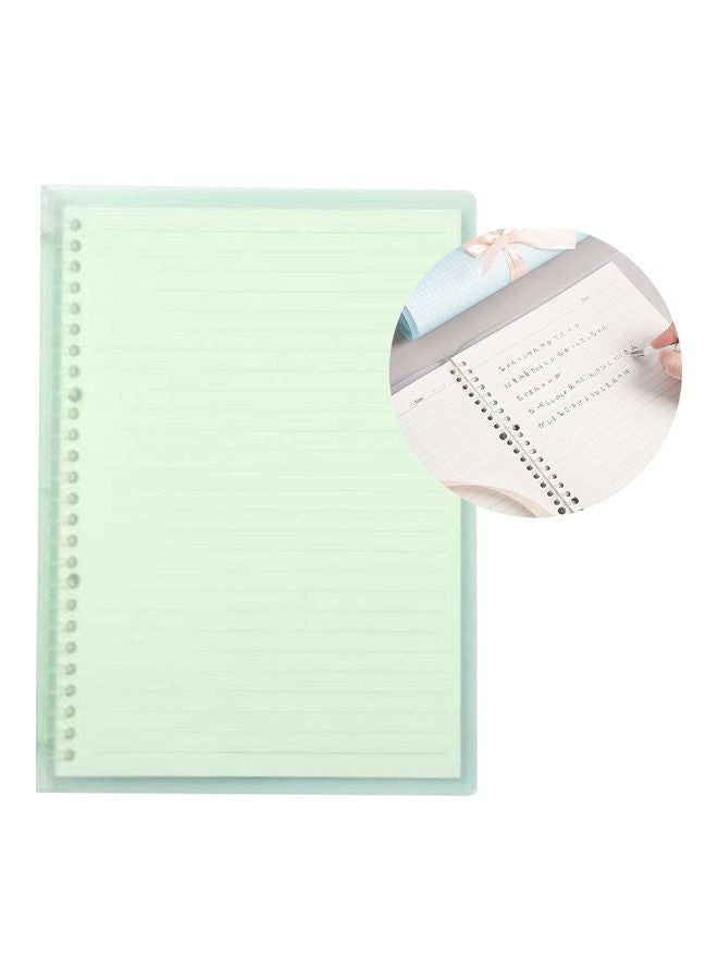 Generic 30 Sheets Refillable Notebook Leaf Binder Green 