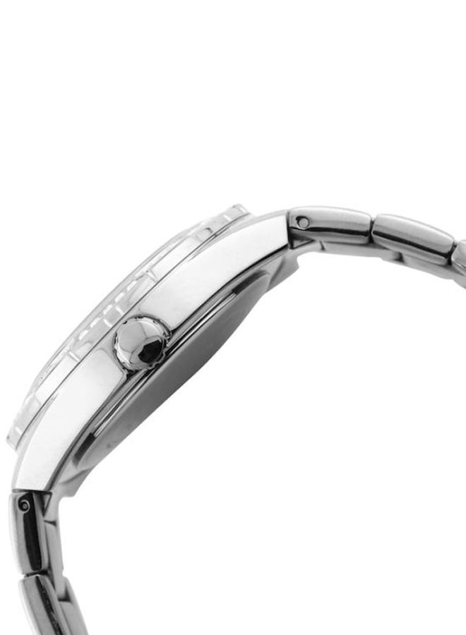 جس ساعة يد بعقارب وسوار من الستانلس ستيل طراز W0729L1 للنساء - Image 3