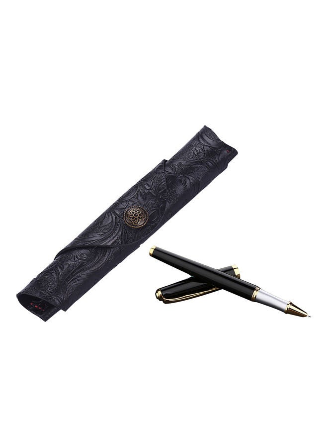 Generic - Handmade Protector Leather Pen Case Black - Image 1