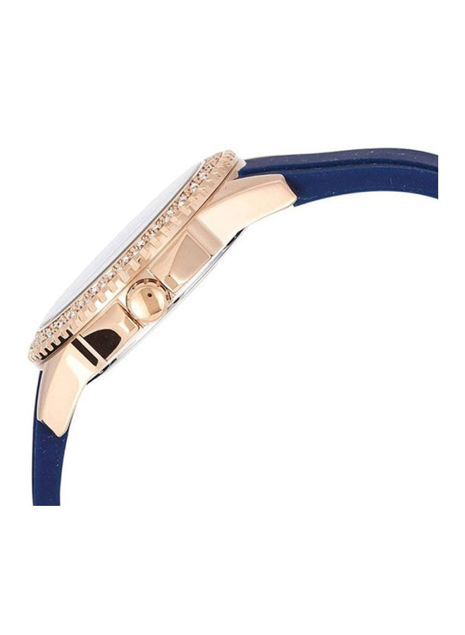 جس ساعة يد بعقارب وسوار من السيليكون طراز W1236L2 للنساء - Image 4