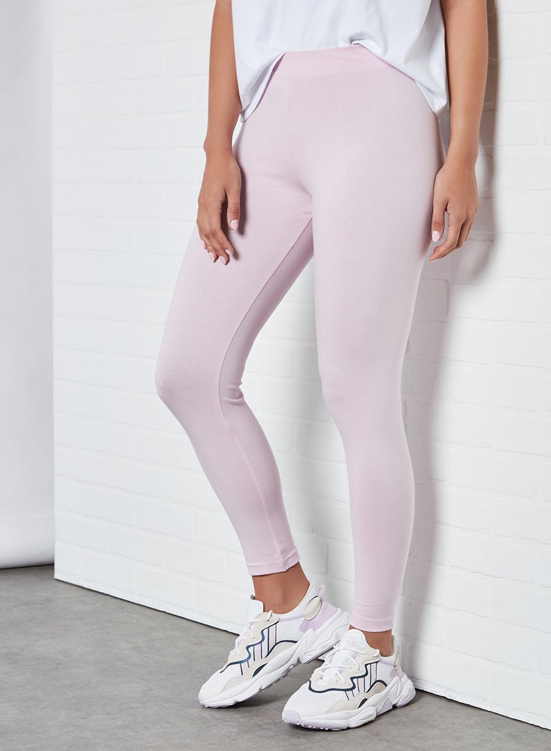 ABOF - Elastic Waist High-Rise Skinny Fit Plain Leggings Purple - Image 1