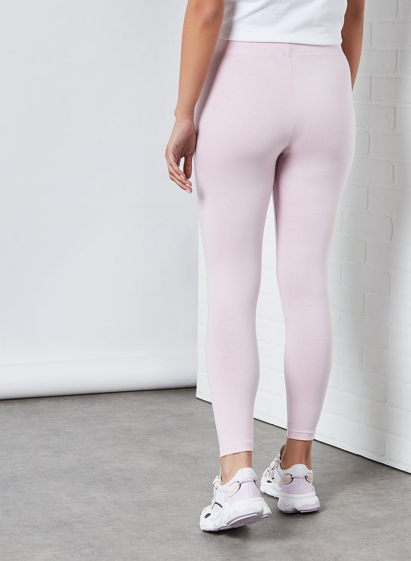 ABOF - Elastic Waist High-Rise Skinny Fit Plain Leggings Purple - Image 1