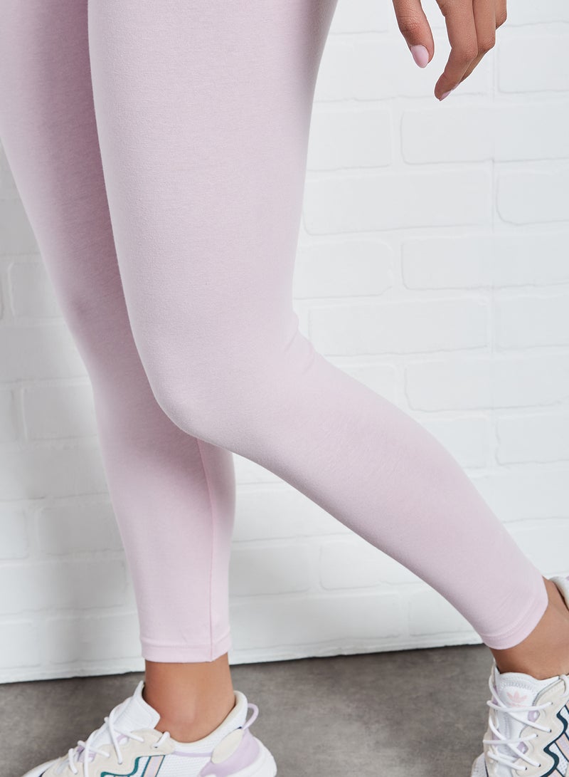 ABOF - Elastic Waist High-Rise Skinny Fit Plain Leggings Purple - Image 1