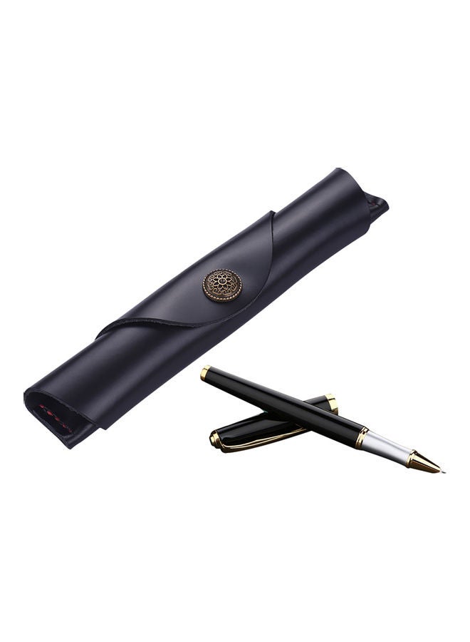 Generic Leather Pen Case Black  - Image 3