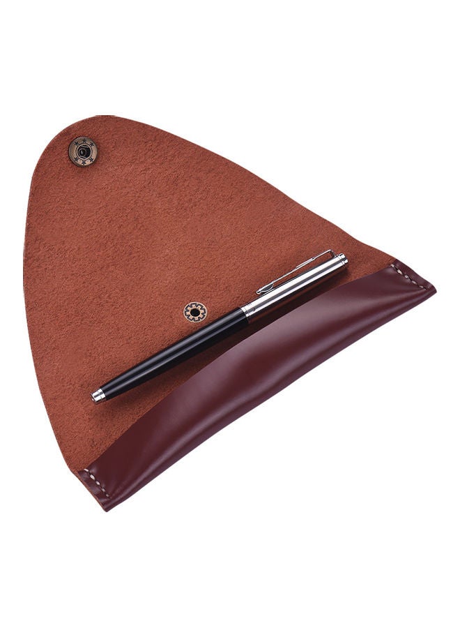Generic Handmade Protector Leather Pen Case Brown  - Image 3