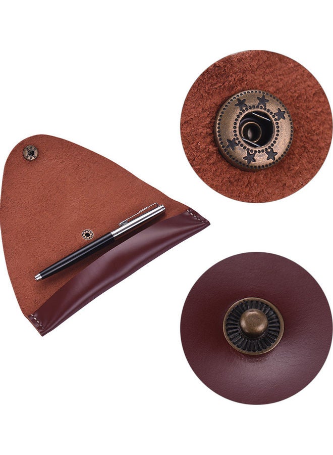Generic Handmade Protector Leather Pen Case Brown  - Image 4