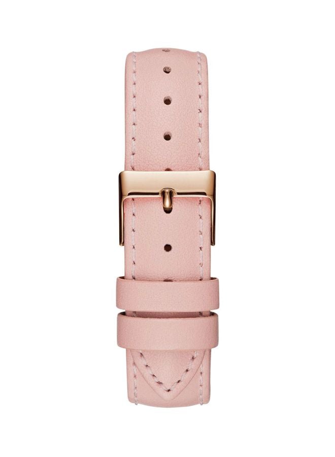 جس ساعة يد تري جليتز بعقارب وسوار من الجلد طراز W0884L6 للنساء - Image 2