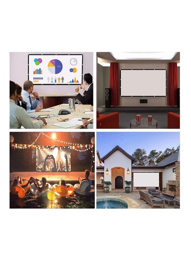 Aibecy 72 Inch Projection Screen With Stick Hooks EN-O1927 Black  - Image 4