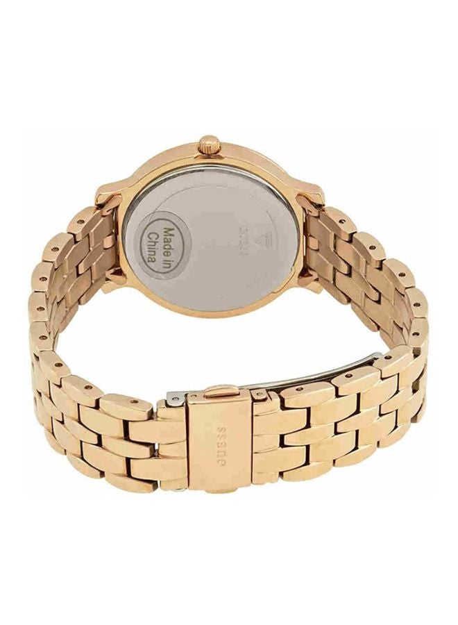 جس ساعة يد بعقارب وسوار من الستانلس ستيل طراز W1062L3 للنساء - Image 2