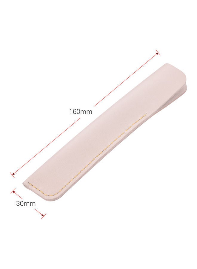 Generic Handmade Protector Leather Pen Case Beige  - Image 3