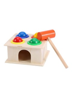 Generic Punch And Drop Wooden Ball Hammer Box Toy  - Image 1