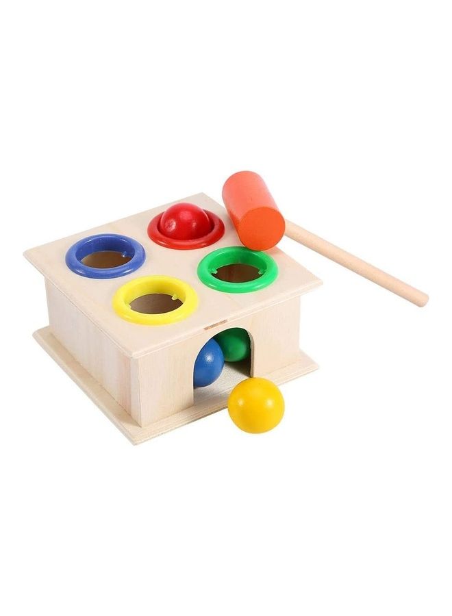 Generic - Punch And Drop Wooden Ball Hammer Box Toy - Image 1