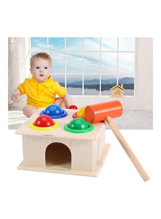 Generic - Punch And Drop Wooden Ball Hammer Box Toy - Image 1