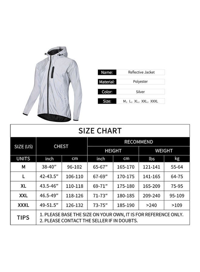 WOSAWE Reflective Waterproof Hooded Cycling Jacket XXL - Image 2