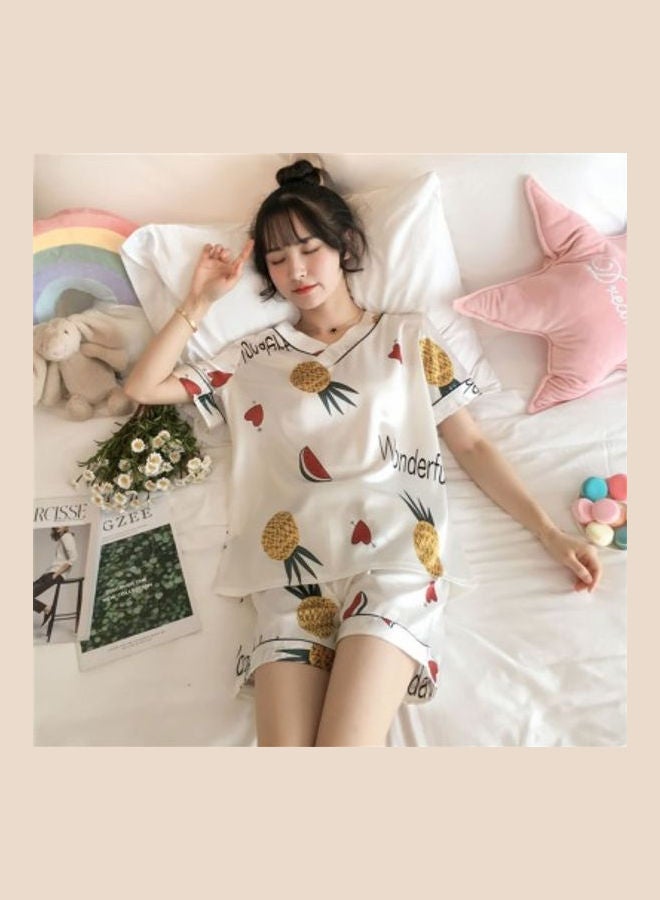 Summer Short Sleeved Nightdress White