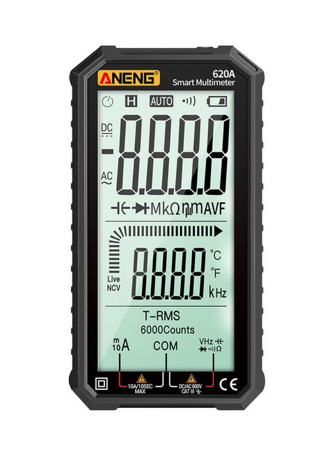 LCD Display AC/DC Digital Multimeter Grey/White