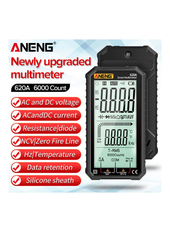 ANENG - LCD Display AC/DC Digital Multimeter Grey/White - Image 1
