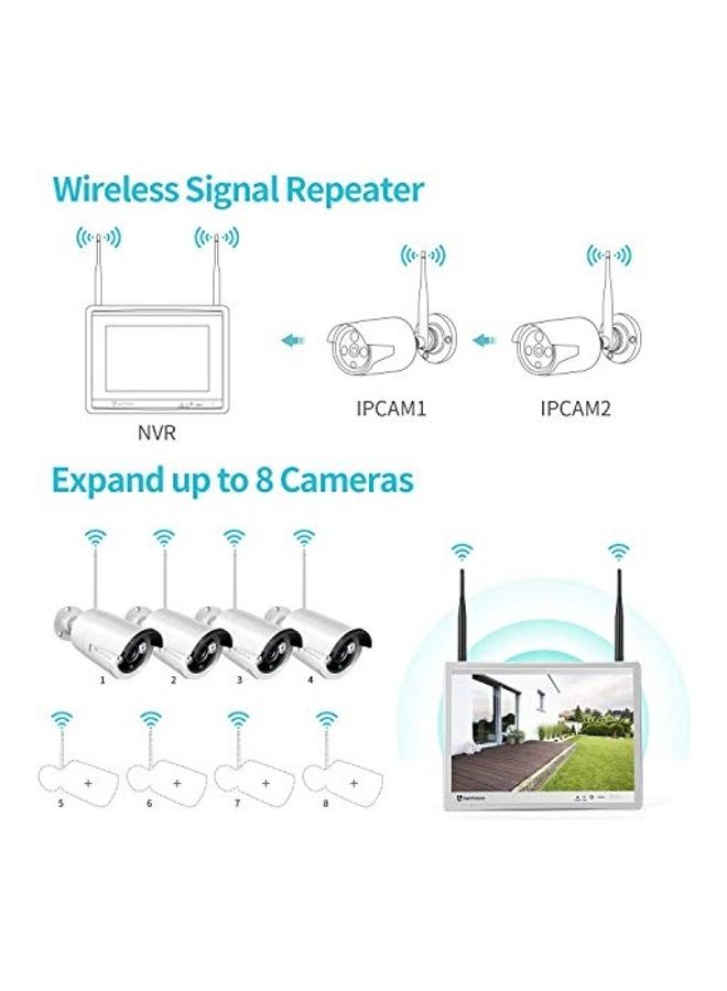 HeimVision HM243 1080P Wireless Security Camera System with 12 inch LCD Monitor - Image 5