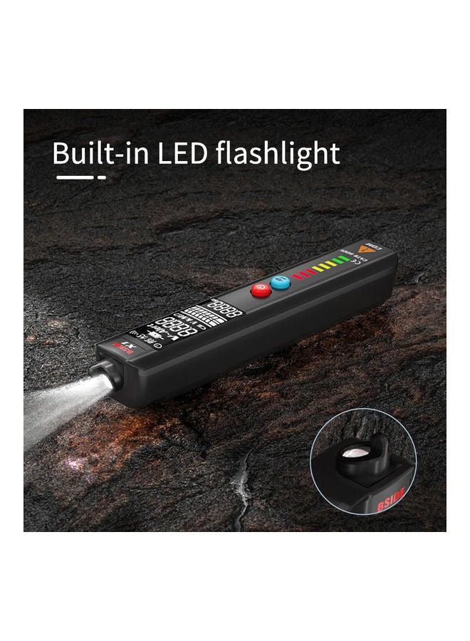 BSIDE Non-Contact AC Voltage Detector with Sound and Light Alarm Black  - Image 1