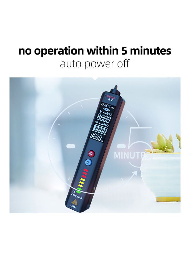 BSIDE Non-Contact AC Voltage Detector with Sound and Light Alarm Black  - Image 2